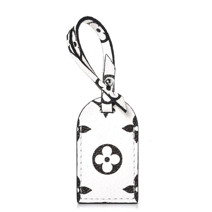 Louis Vuitton Monogram Luggage Tag White Black 1 of 2