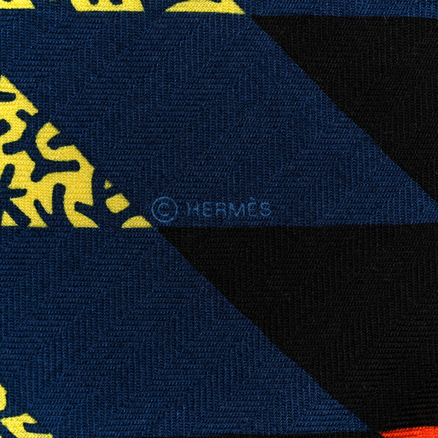 Hermes Cashmere Silk American Quilts Shawl 140 Fuchsia Black Multicolor 5 of 6
