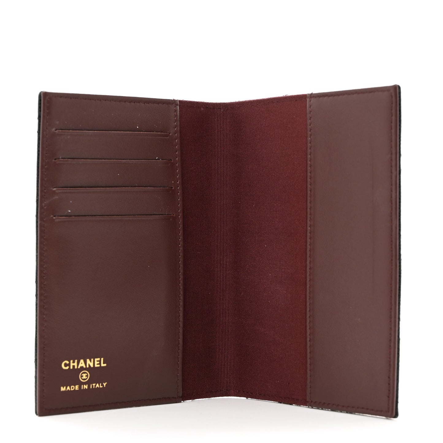 Caviar Quilted Passport Holder Black