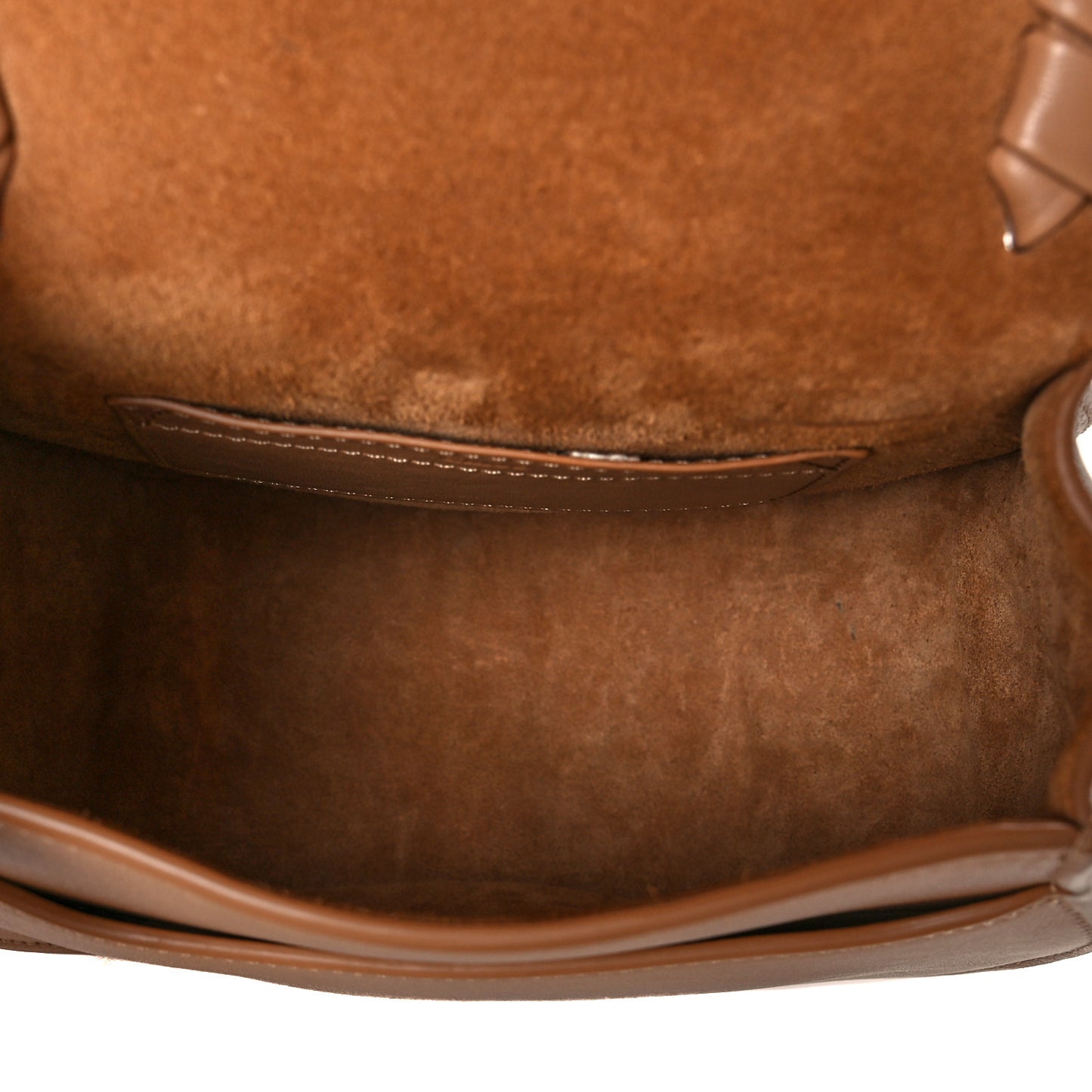 Calfskin Whipstitch Mini Marcie Round Crossbody Bag Light Tan