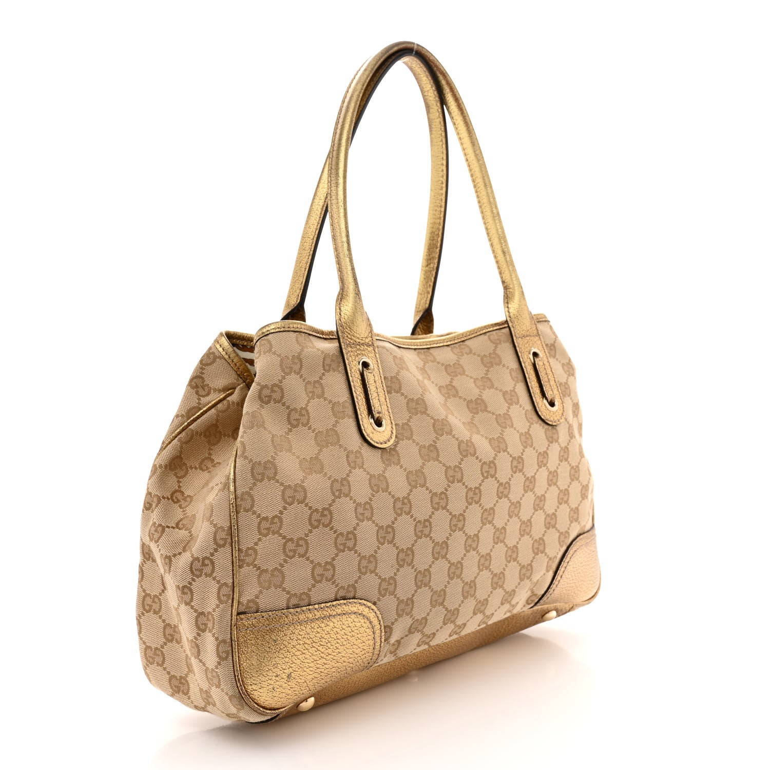 Gucci Monogram Medium Princy Tote Gold 3 of 19