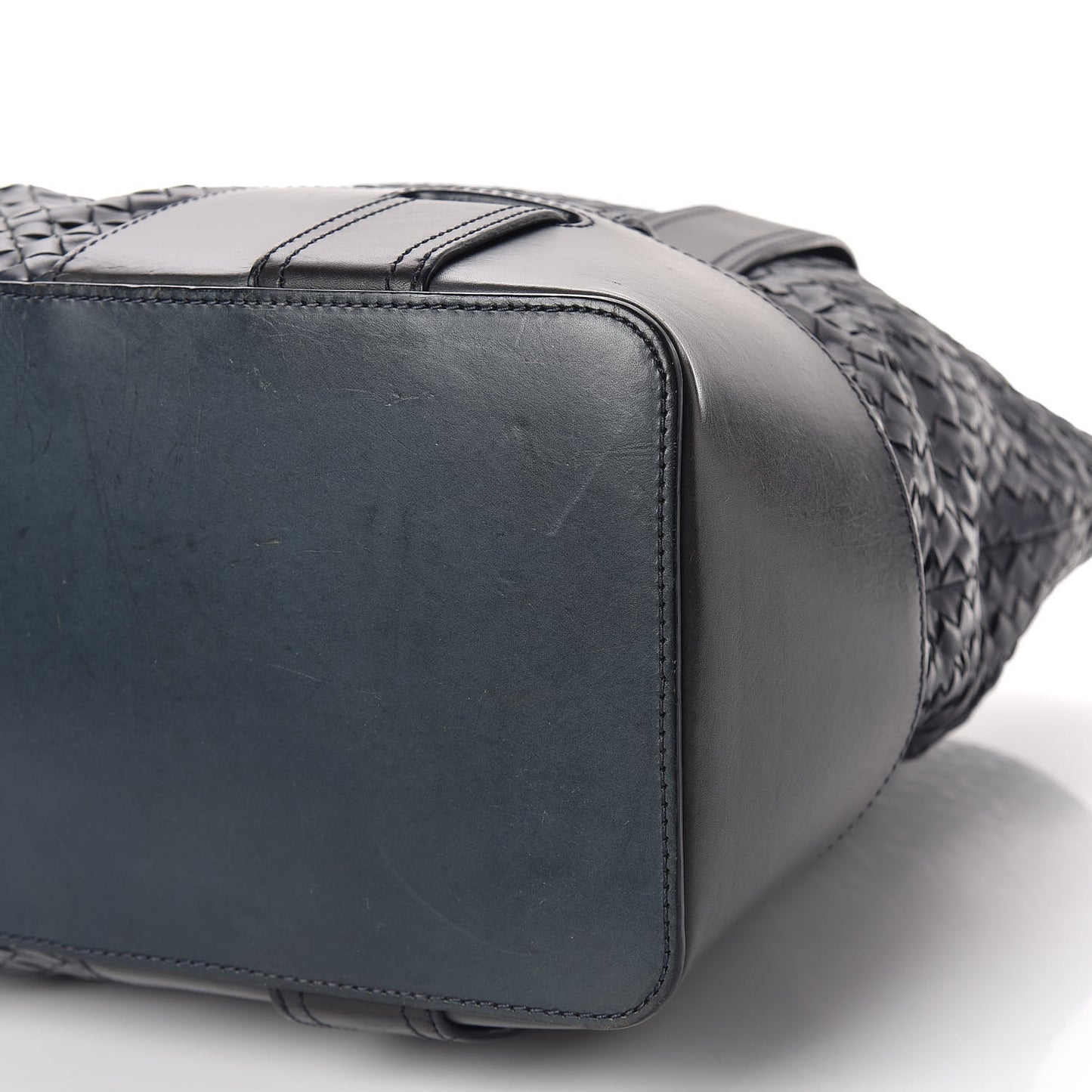 Light Calf Intrecciato Tote Prusse