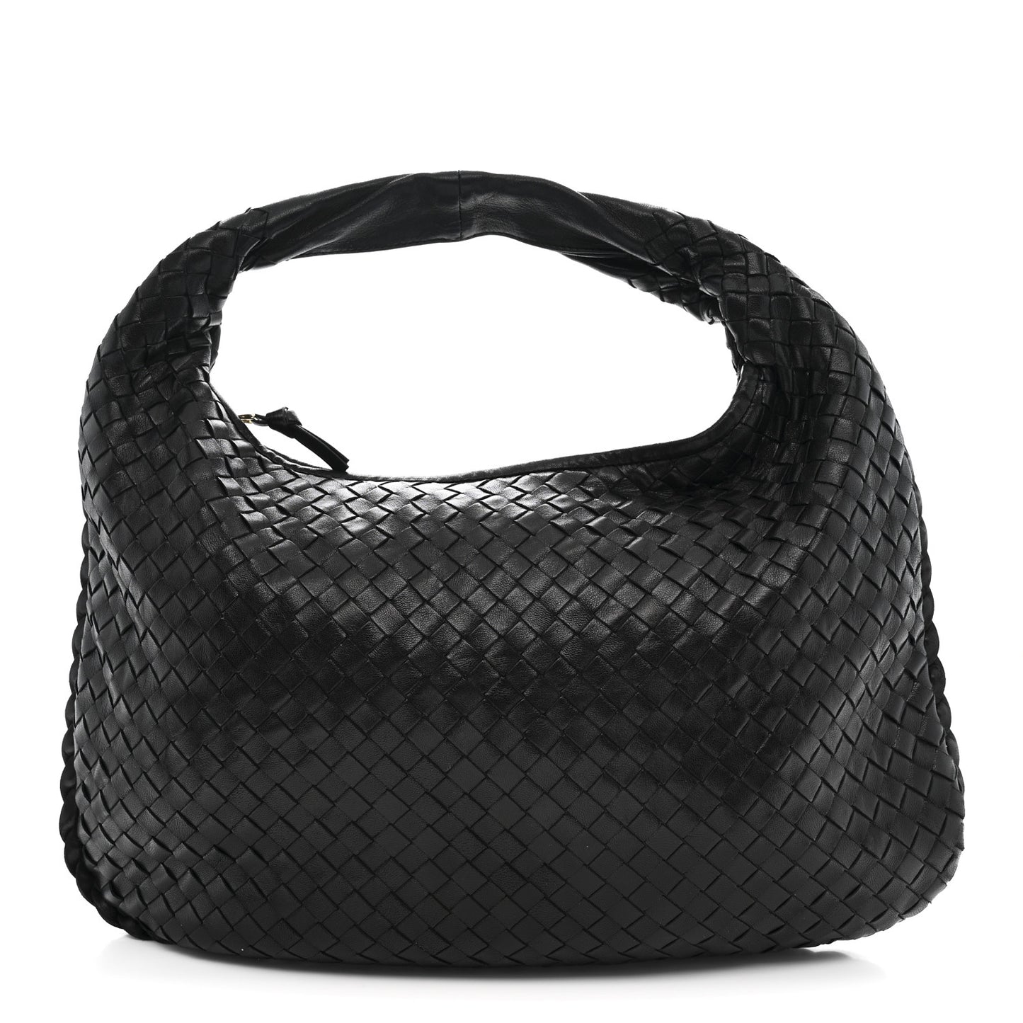 Nappa Intrecciato Medium Veneta Hobo Black