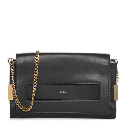 Chloe Lambskin Medium Elle Chain Clutch Black 1 of 13
