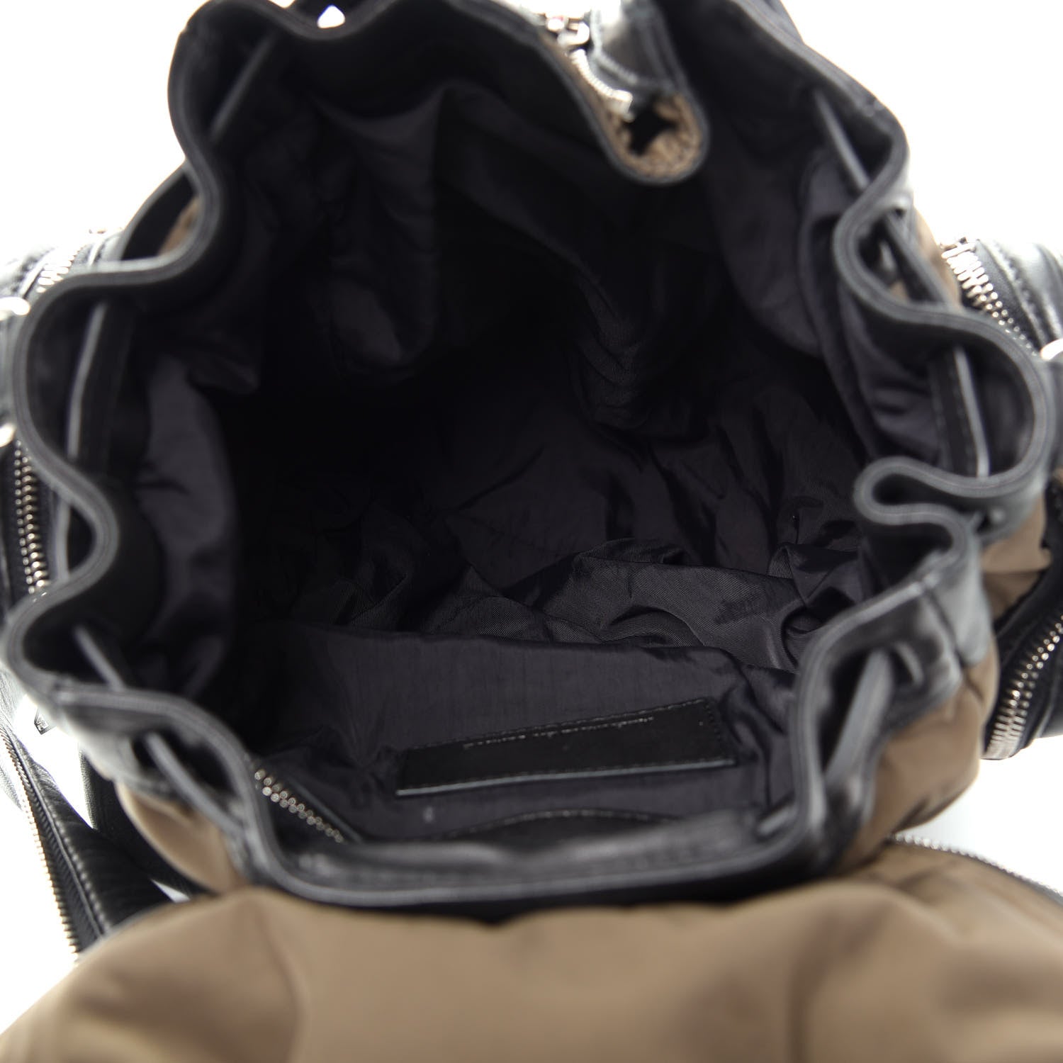 Alexander Wang Lambskin Nylon Marti Backpack Military Green Nickel Hardware 4 of 7