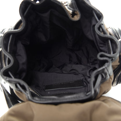 Alexander Wang Lambskin Nylon Marti Backpack Military Green Nickel Hardware 4 of 7