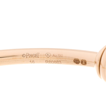Piaget 18K Rose Gold Onyx Possession Open Bangle Bracelet 4 of 4