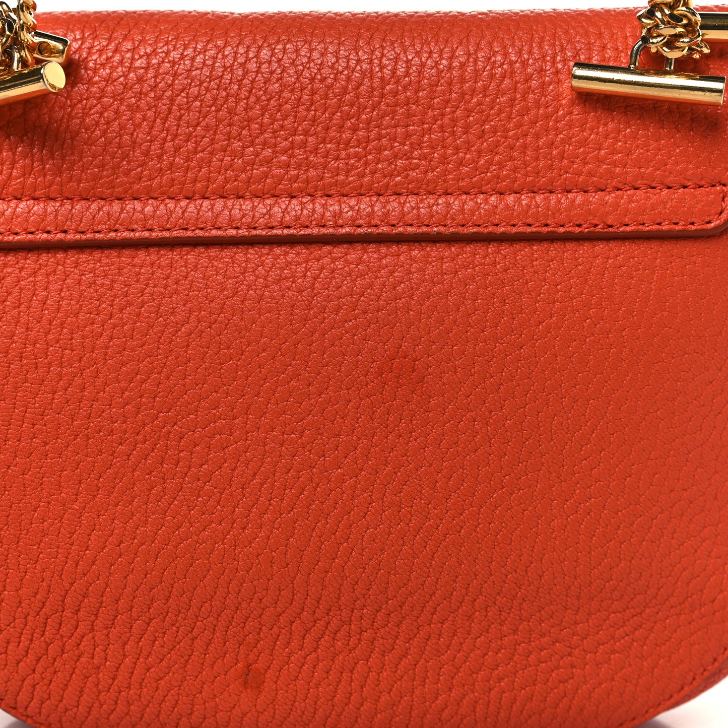 Grained Lambskin Mini Drew Shoulder Bag Foxy Orange