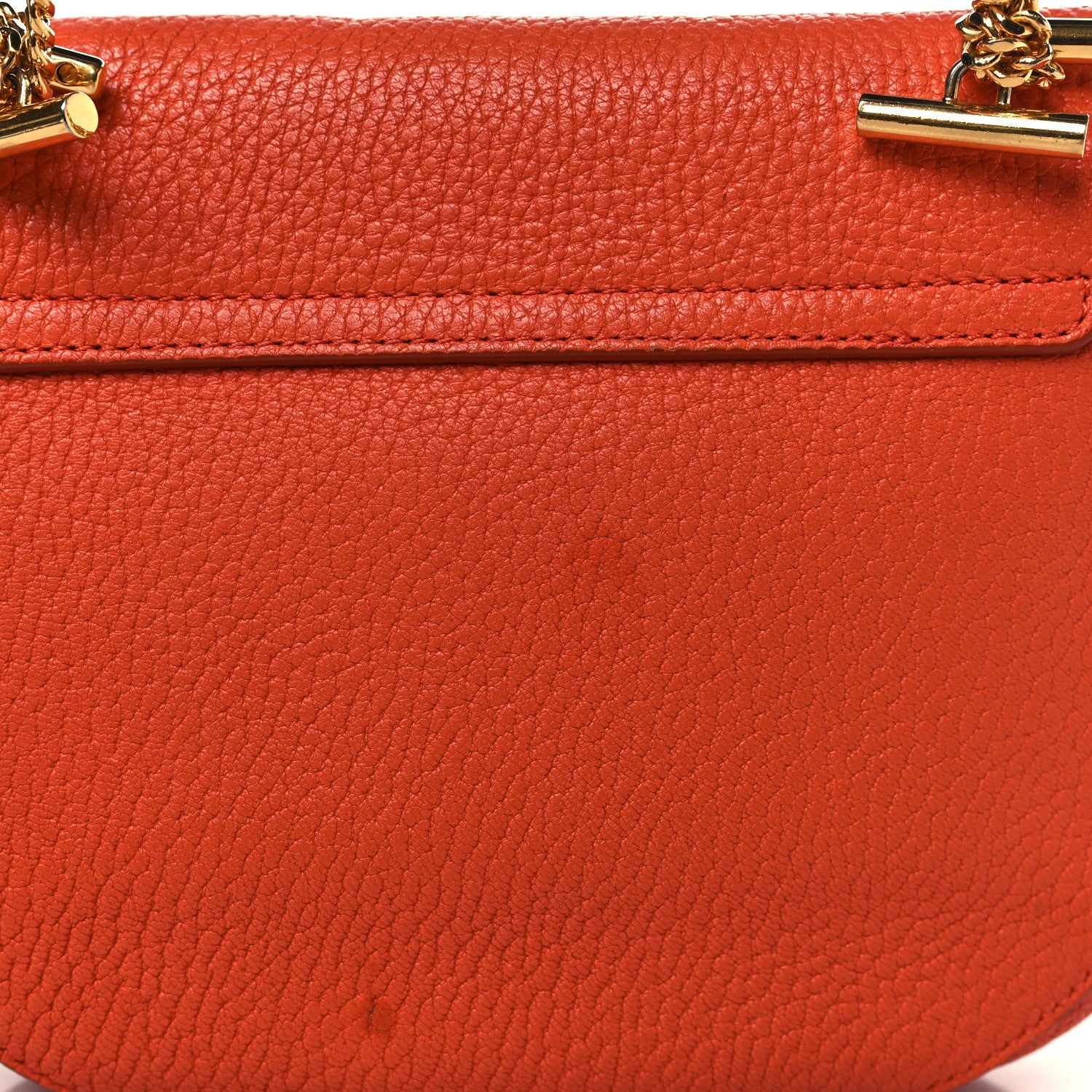 Chloe Grained Lambskin Mini Drew Shoulder Bag Foxy Orange 11 of 11