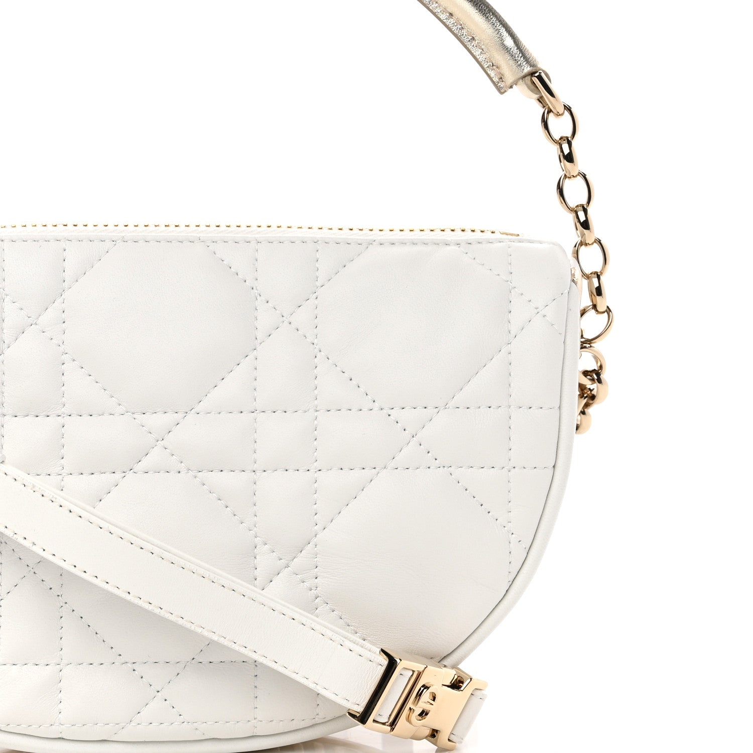 Christian Dior Lambskin Cannage Small Dior Vibe Hobo Bag Latte 6 of 12