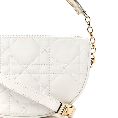 Christian Dior Lambskin Cannage Small Dior Vibe Hobo Bag Latte 6 of 12