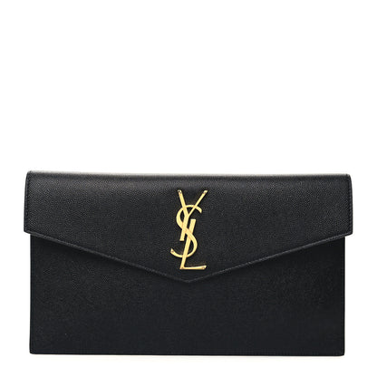 Saint Laurent Grain De Poudre Uptown Pouch Black 1 of 10