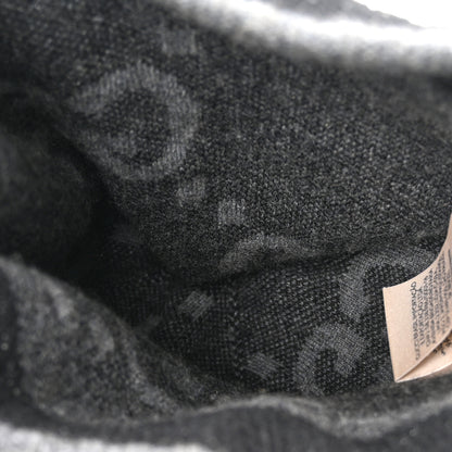 Gucci Cashmere GG Monogram Beanie Hat M Grey Black 4 of 5