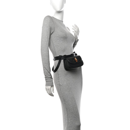 Gucci Calfskin Bamboo Mini 1947 Belt Bag 85 34  Black 2 of 13