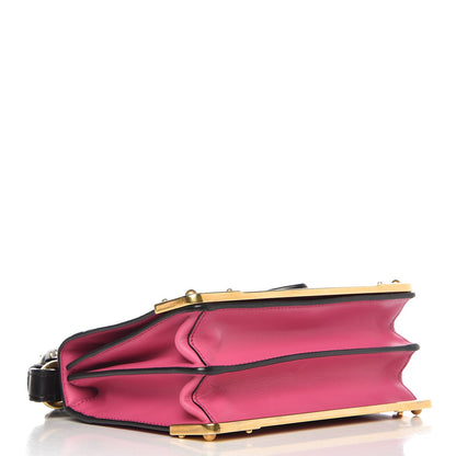Prada City Calf Saffiano Cahier Bag Fuxia Black 4 of 6