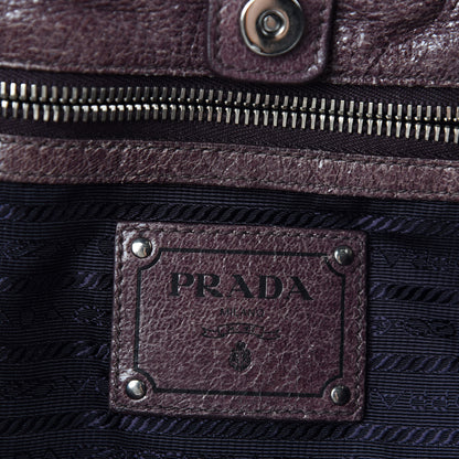 Prada Cervo Lux Chain Hobo Brown 9 of 12