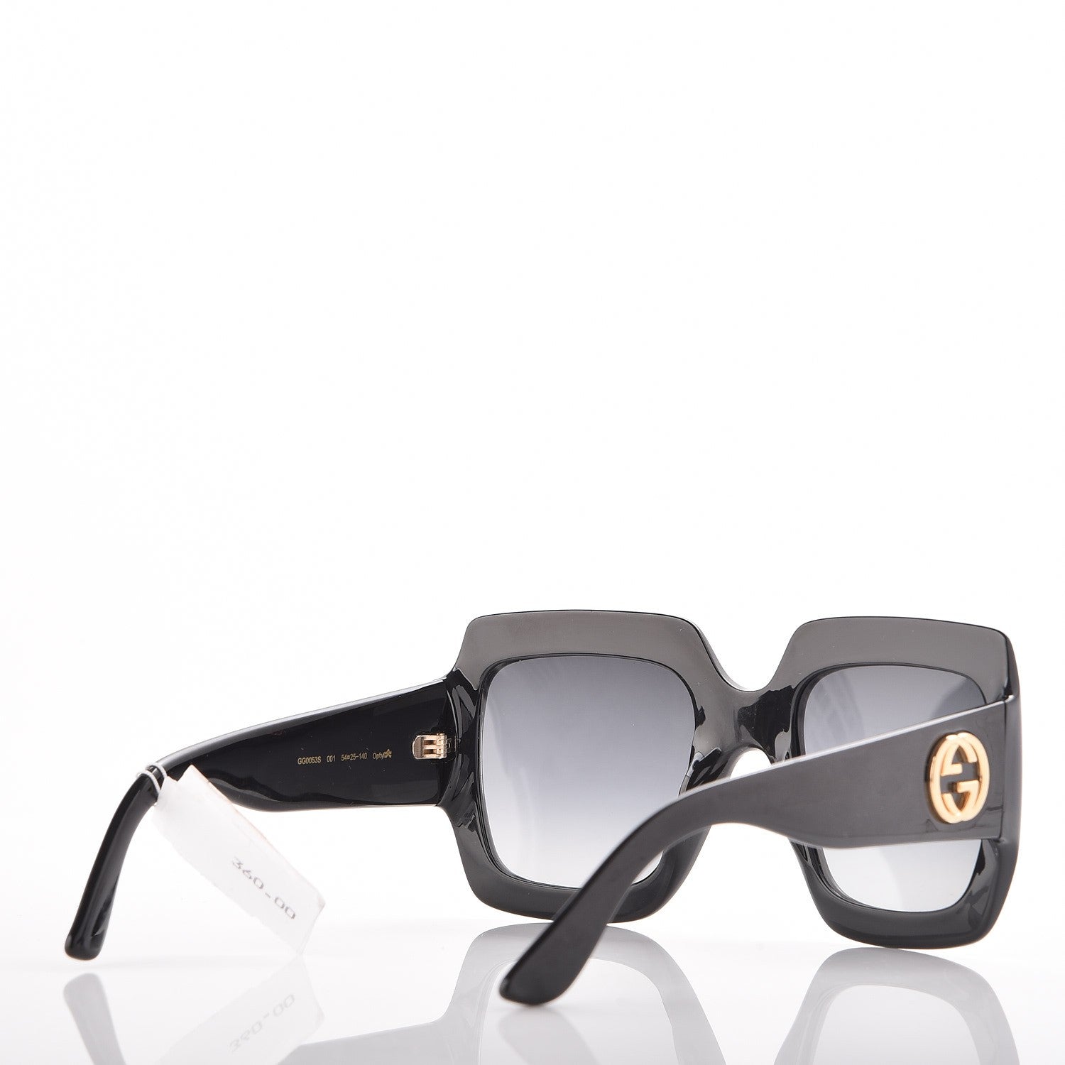 Gucci Acetate Square Frame Sunglasses GG0053S Black 4 of 7