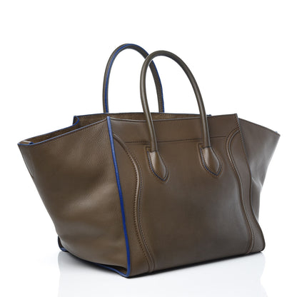 Celine Supple Calfskin Medium Phantom Luggage Grey Blue 3 of 12