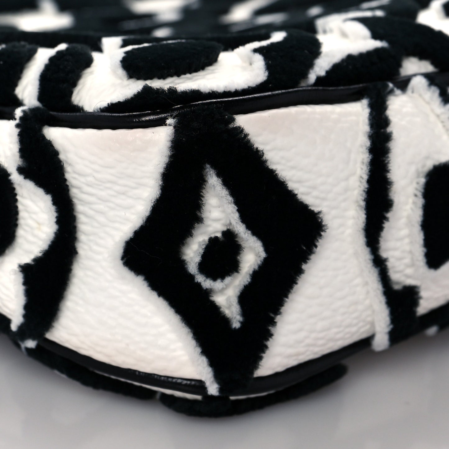 X UF Tufted Monogram Pochette Accessories White Black