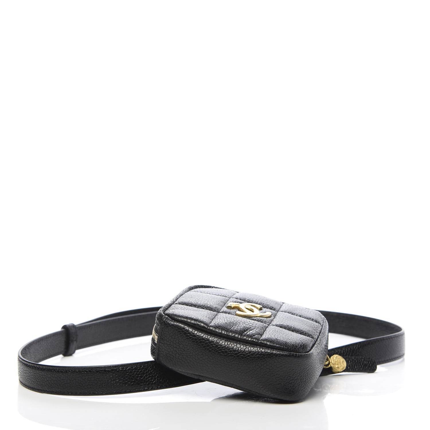 Chanel Caviar Quilted Coin Purse Belt Bag Black 4 of 10