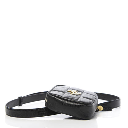 Chanel Caviar Quilted Coin Purse Belt Bag Black 4 of 10
