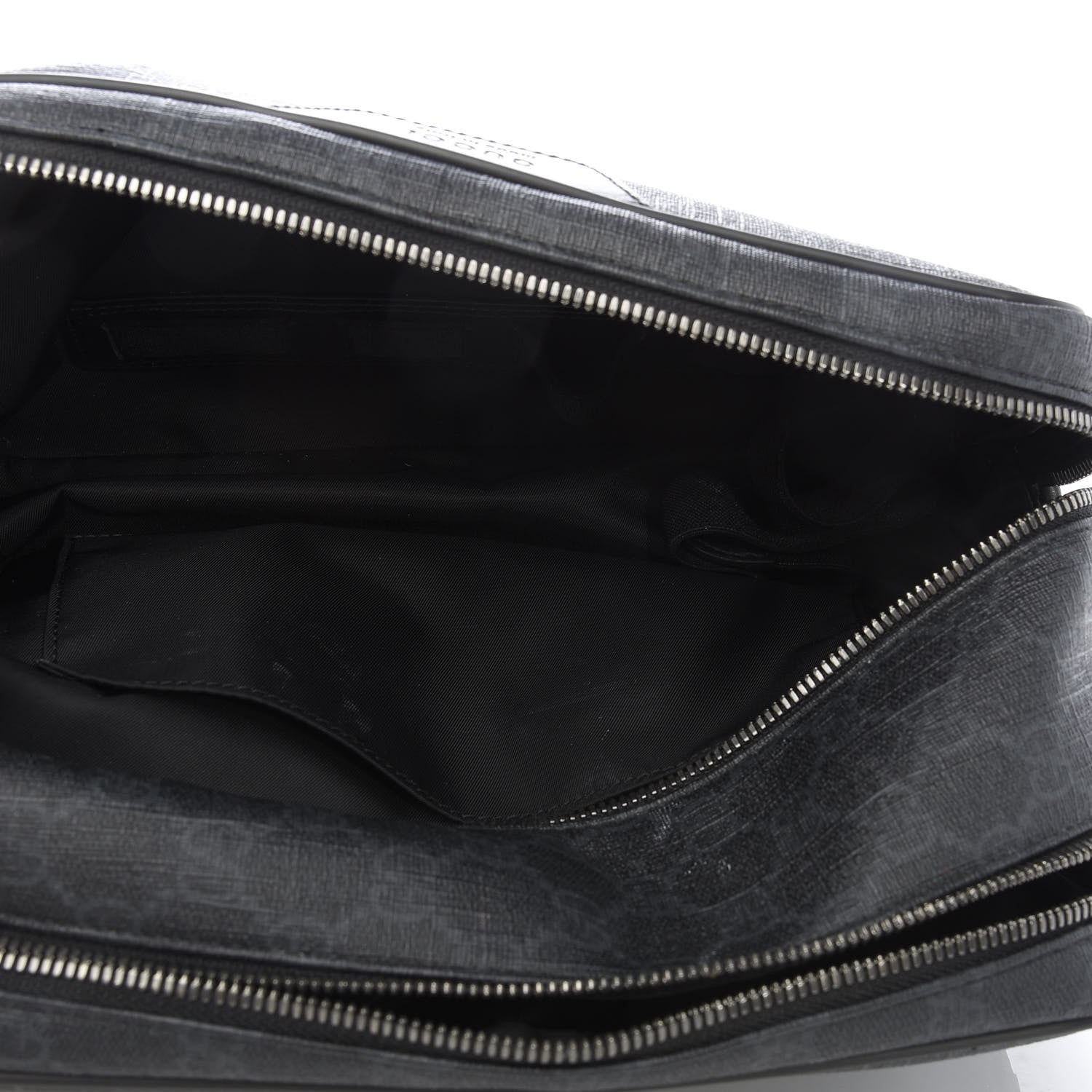 Gucci GG Supreme Monogram Toiletry Case Black Grey 7 of 13