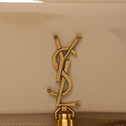 Saint Laurent Patent Monogram Classic Kate Tassel Chain Wallet Dark Beige 8 of 10