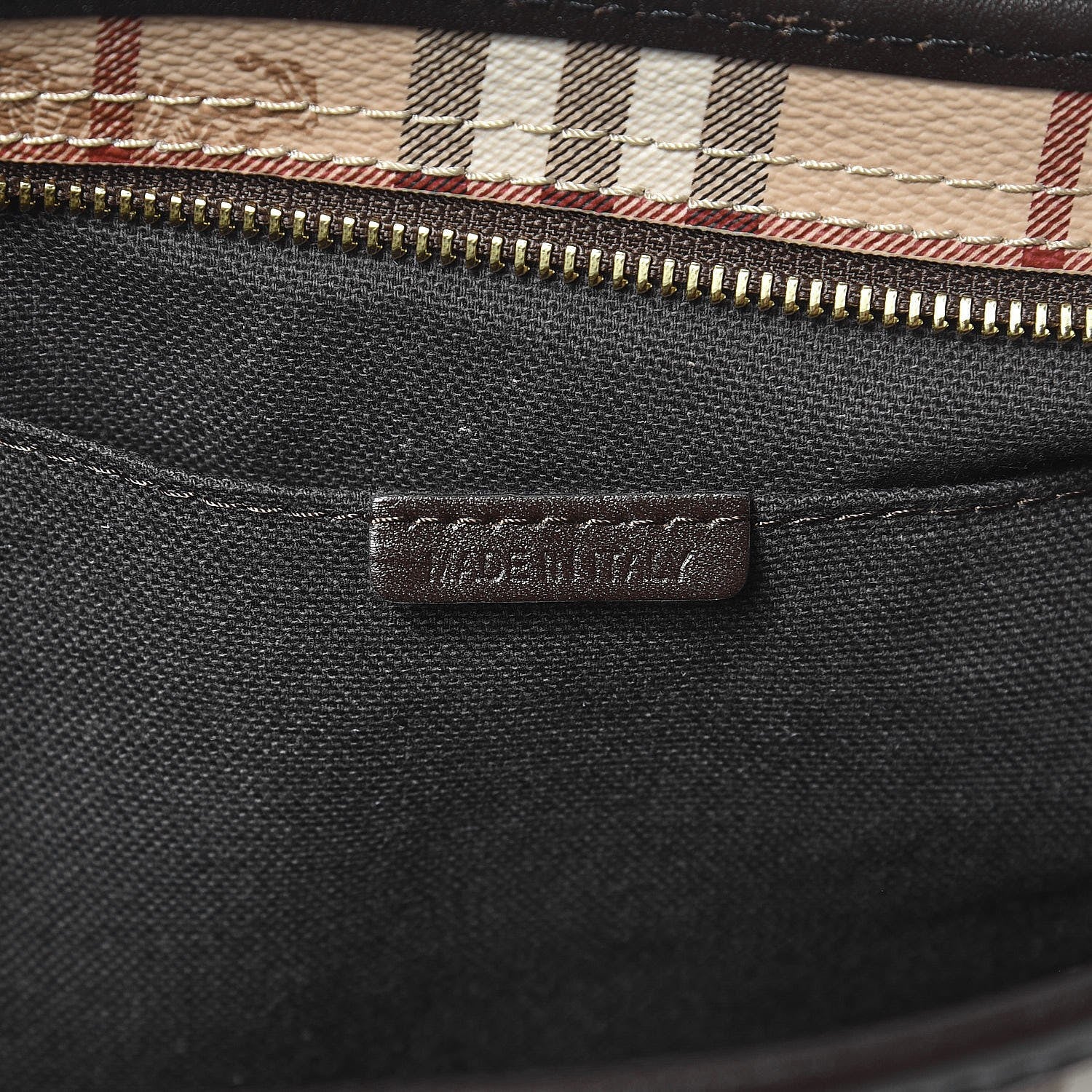 Burberry Haymarket Check Medium Regent Tote Chocolate 7 of 9