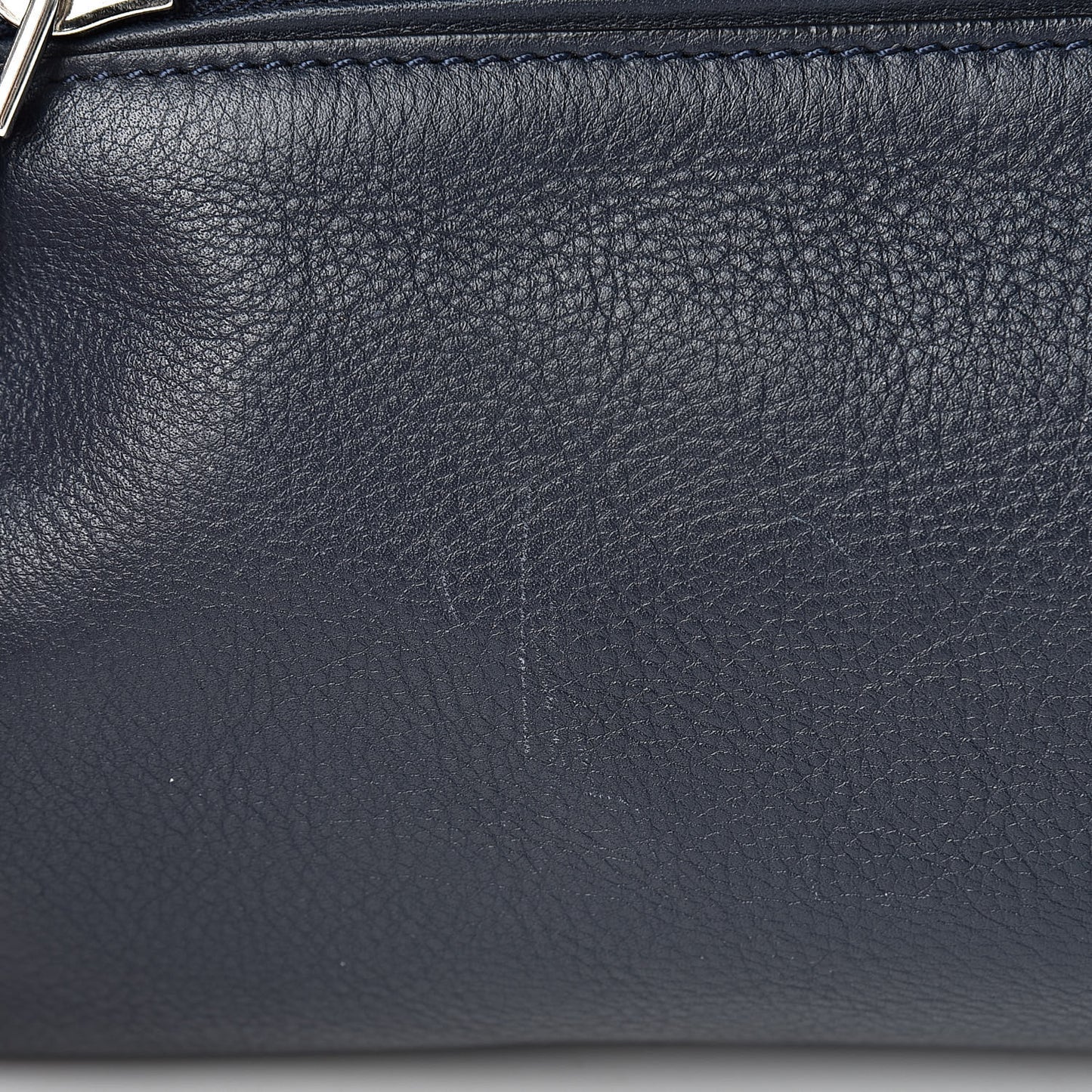 Waxy Grained Calfskin Medium Pandora Pure Flap Bag Night Blue