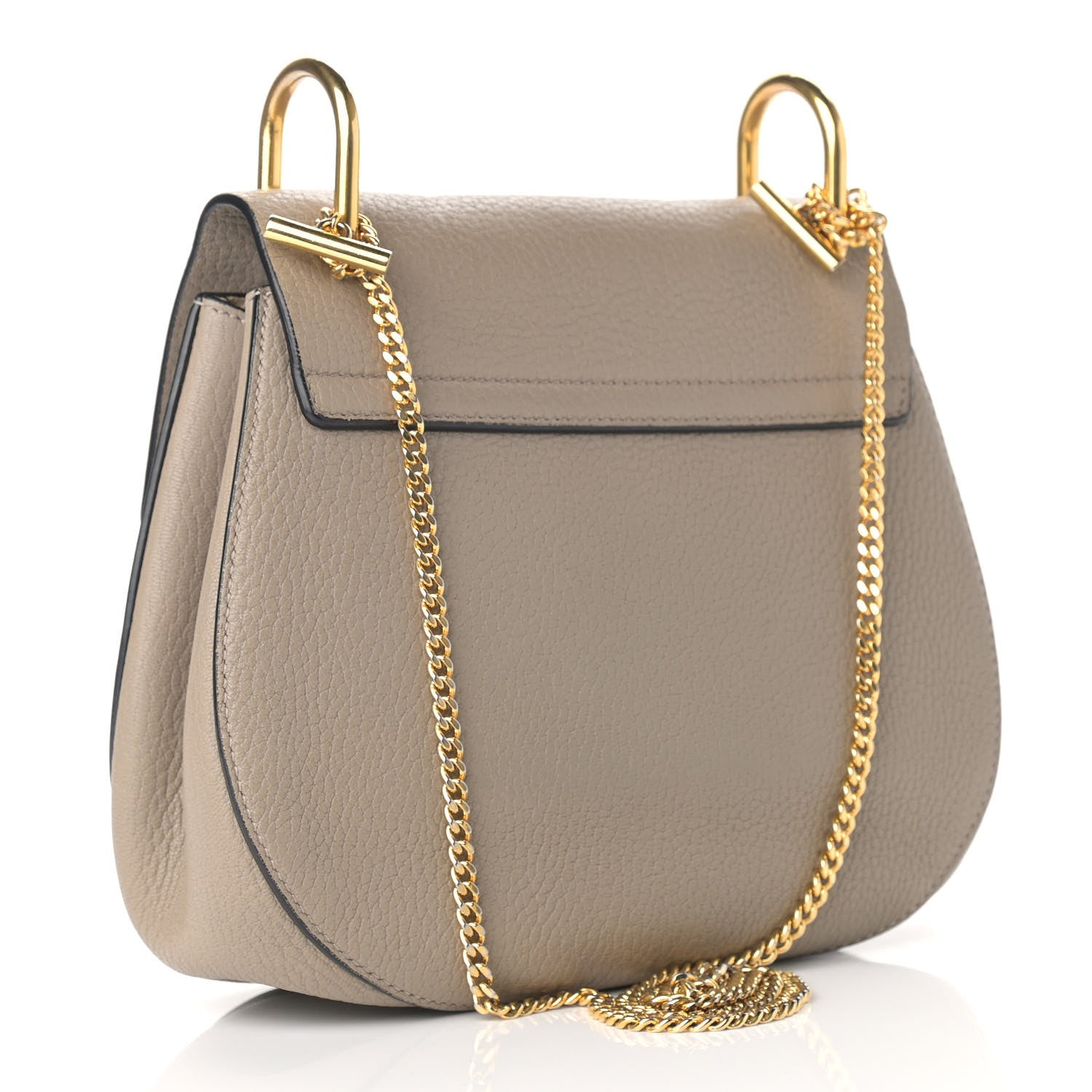 Chloe Grained Lambskin Drew Shoulder Bag Motty Grey 3 of 10