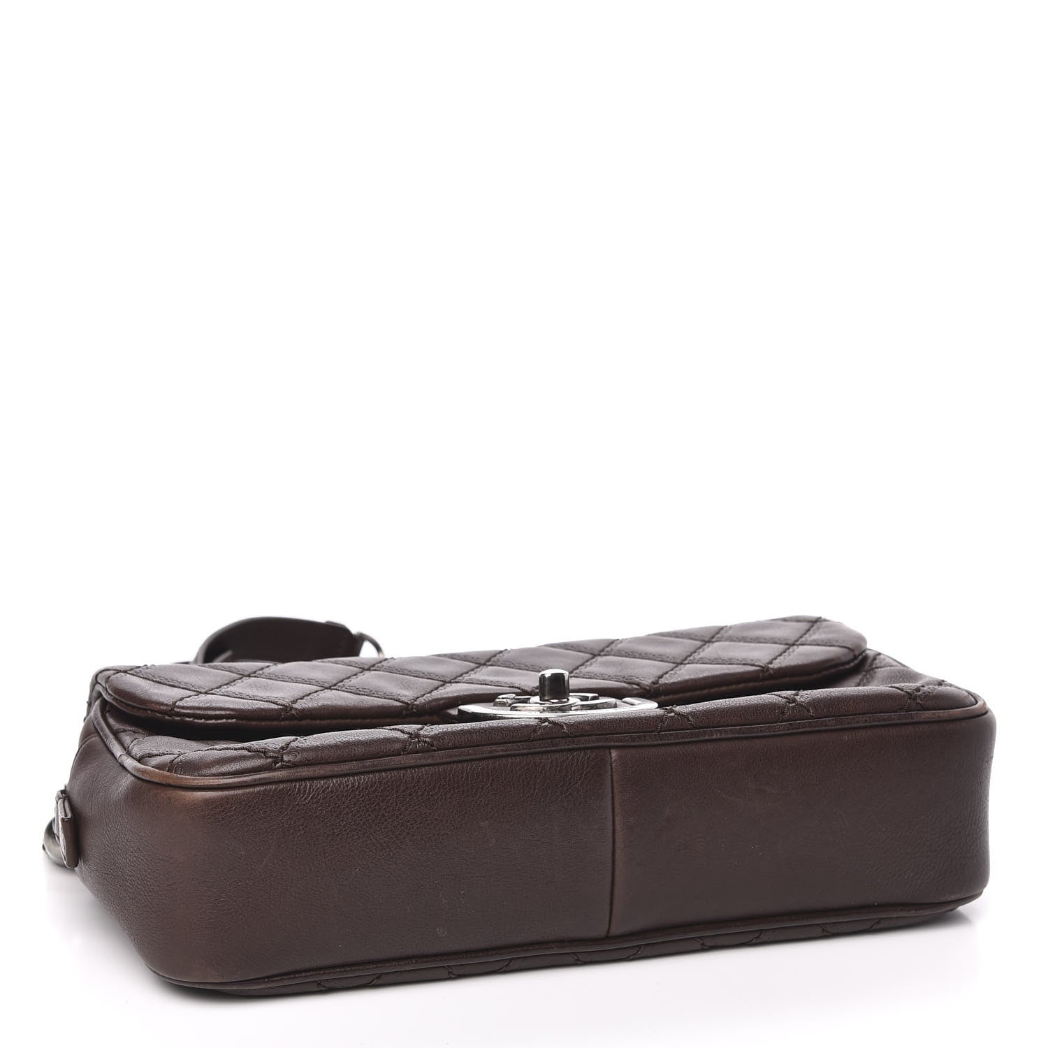 Chanel Calfskin Quilted Medium Coco Sporran Flap Brown 3 of 9