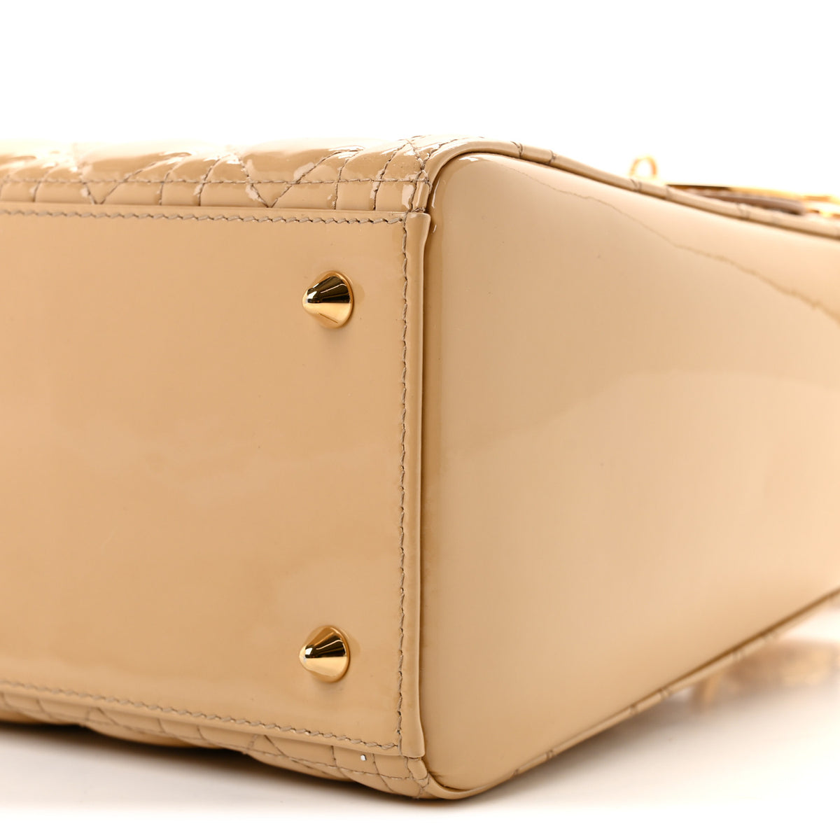 Christian Dior Patent Cannage Medium Lady Dior Beige 10 of 10