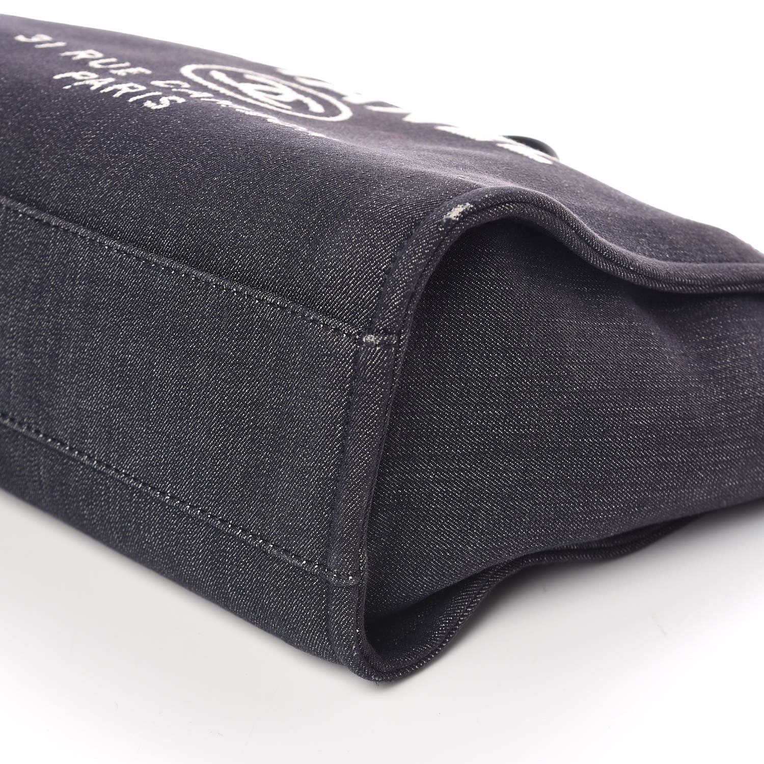 Chanel Canvas Small Deauville Tote Dark Blue 6 of 14