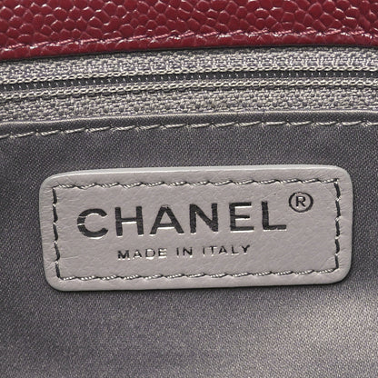 Chanel Caviar Quilted Grand Shopping Tote GST Dark Burgundy 6 of 10