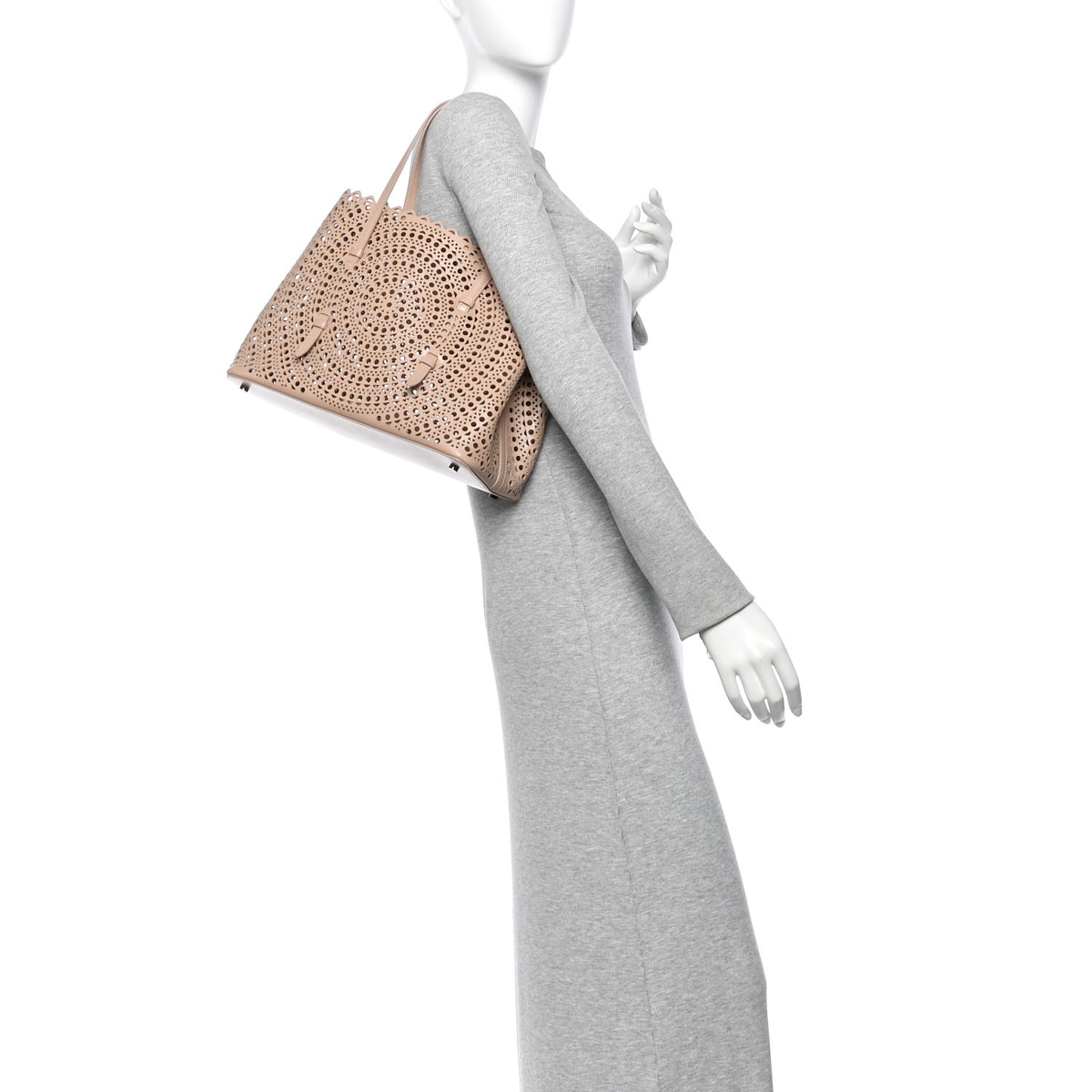 Alaia Calfskin Vienne Mina 32 Bag Sandy 2 of 10