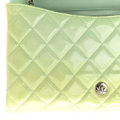 Chanel Patent Quilted Clutch With Chain Flap Light Green 11 of 11