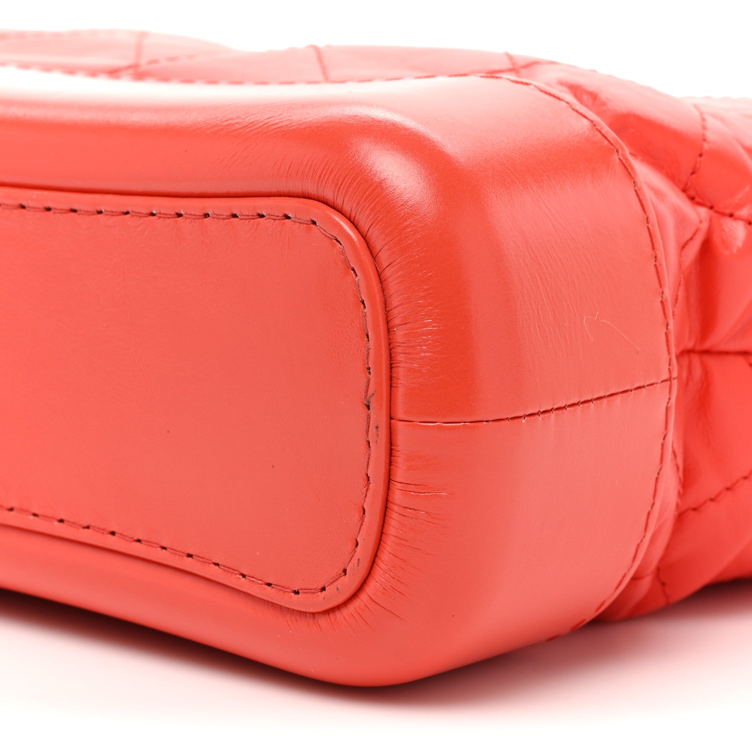 Chanel Aged Calfskin Quilted Small Gabrielle Hobo Red 8 of 10