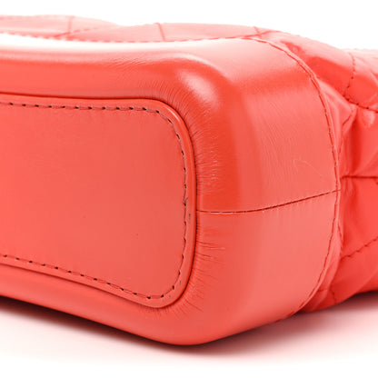 Chanel Aged Calfskin Quilted Small Gabrielle Hobo Red 8 of 10