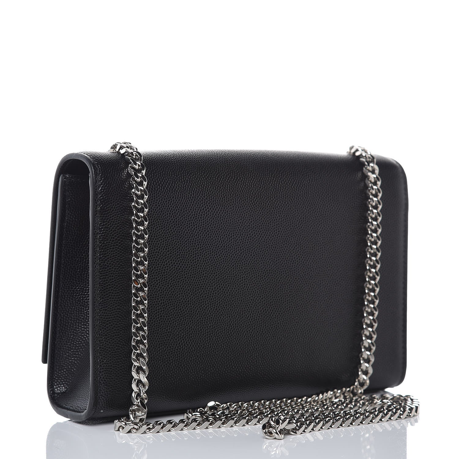 Saint Laurent Grain De Poudre Small Monogram Kate Satchel Black 3 of 10