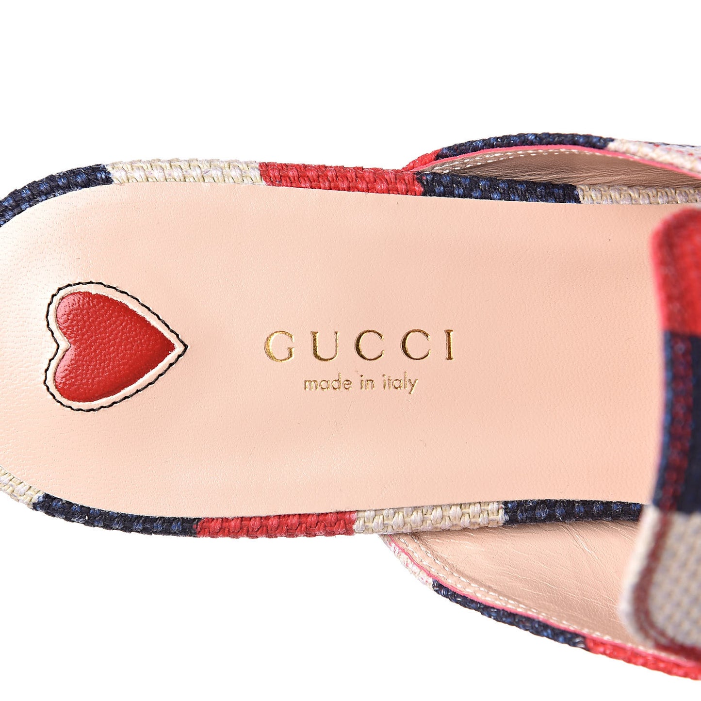 Canvas Sylvie Stripe Womens Princetown Slippers 40 Mystic White Hibiscus Red Maritime