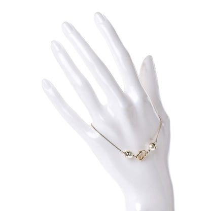 Christian Dior Pearl CD Logo Bracelet Gold 2 of 6