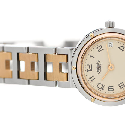 Hermes Stainless Steel 24mm Clipper Quartz Watch Gold 7 of 7