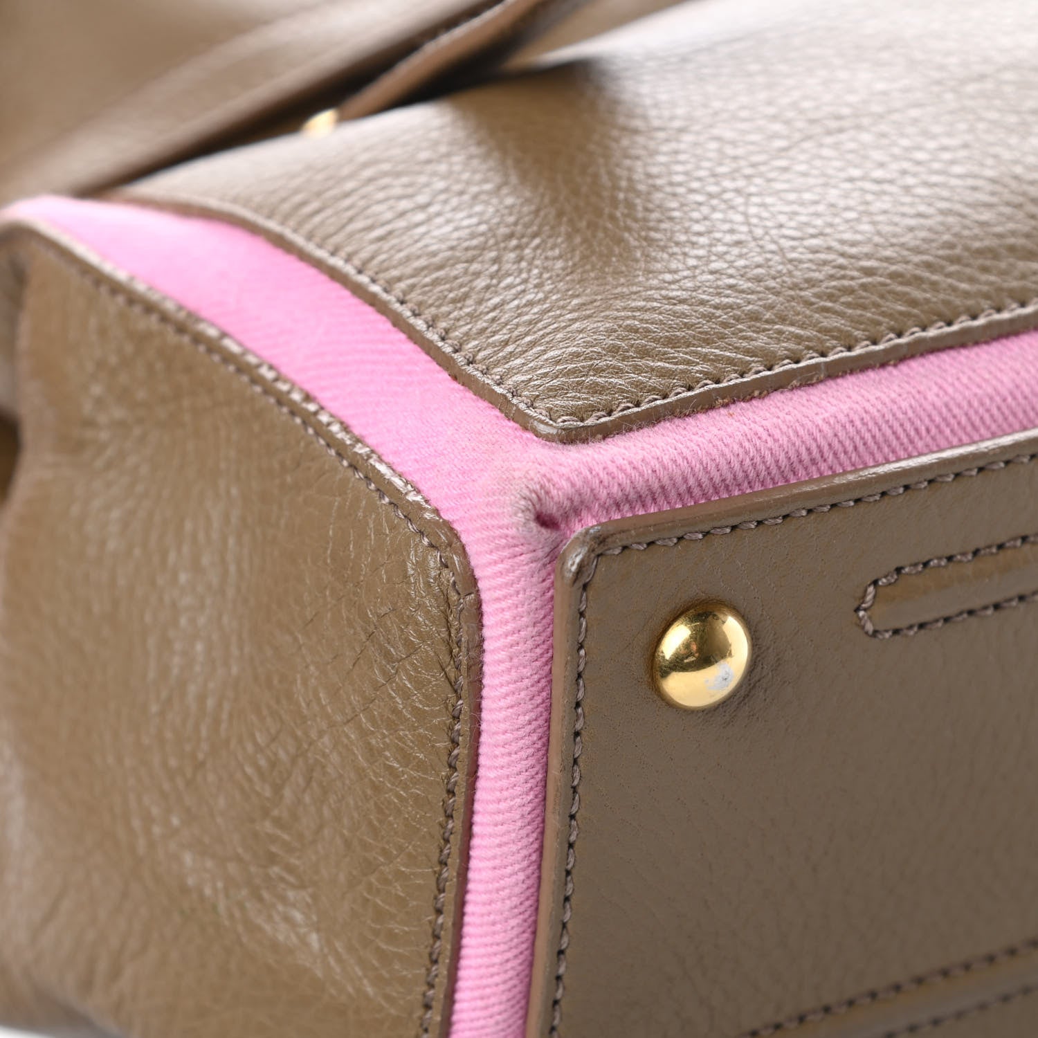 Saint Laurent Calfskin Canvas Medium Muse Two Taupe Pink 9 of 17