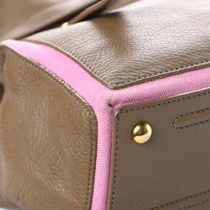 Saint Laurent Calfskin Canvas Medium Muse Two Taupe Pink 9 of 17