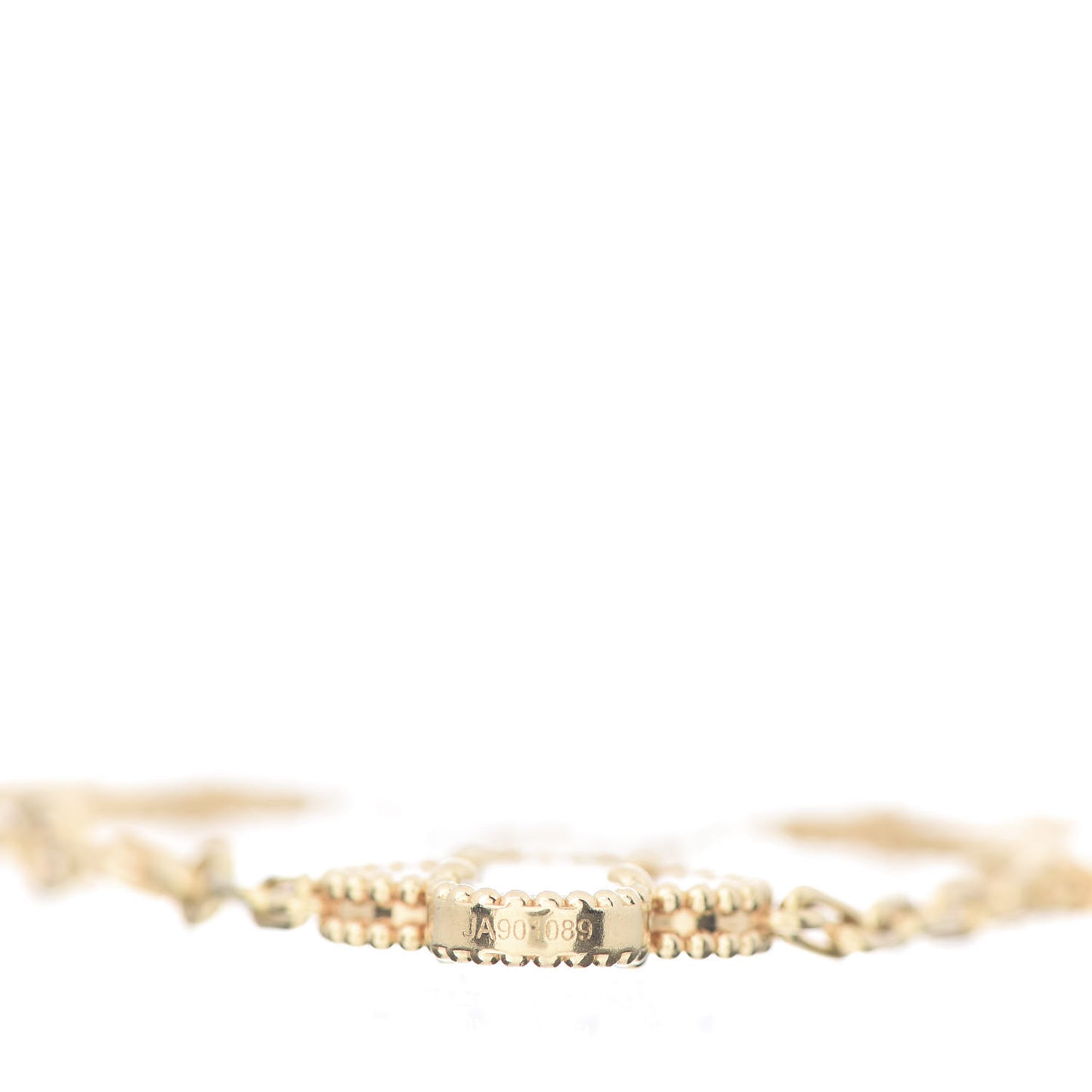 18K Yellow Gold Mother of Pearl 5 Motifs Vintage Alhambra Bracelet