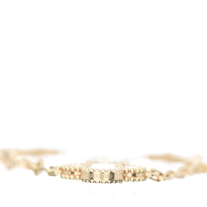 Van Cleef & Arpels 18K Yellow Gold Mother of Pearl 5 Motifs Vintage Alhambra Bracelet 6 of 7