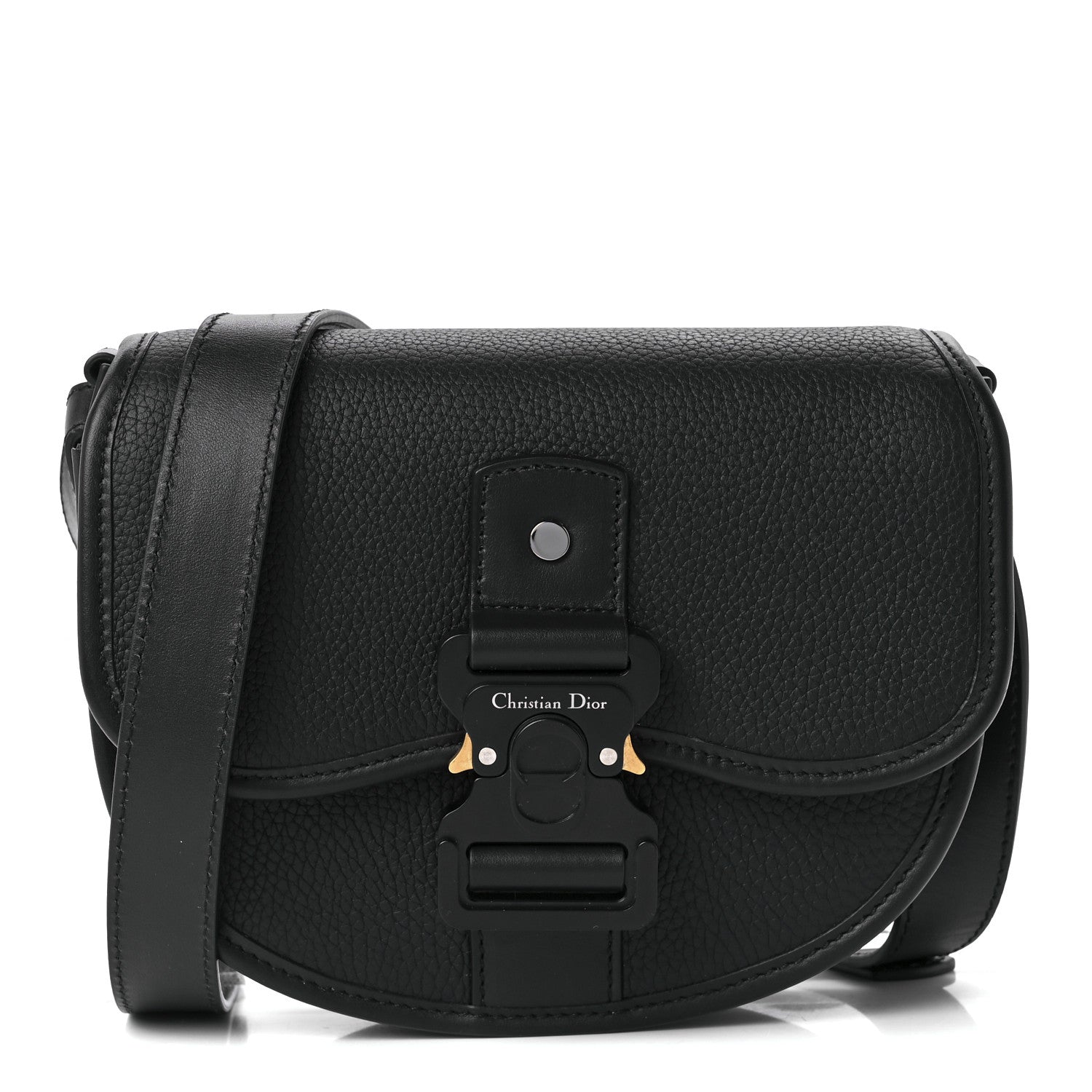 Christian Dior Grained Calfskin Mini Gallop Bag With Strap Black 1 of 10