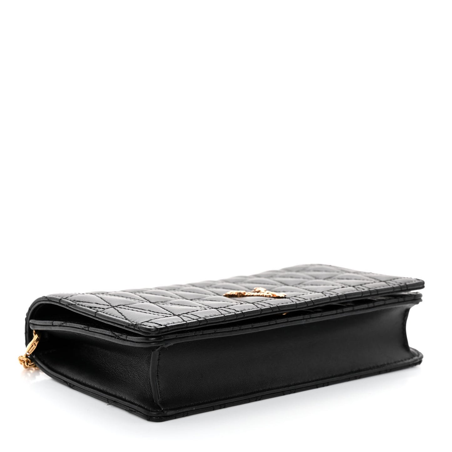 Nappa Quilted Virtus Clutch Bag Black
