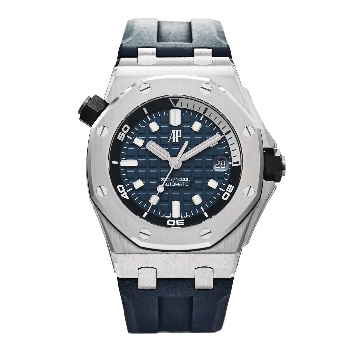 Stainless Steel Rubber 42mm Royal Oak Offshore Diver Automatic Watch Blue 15720ST.OO.A027CA.01