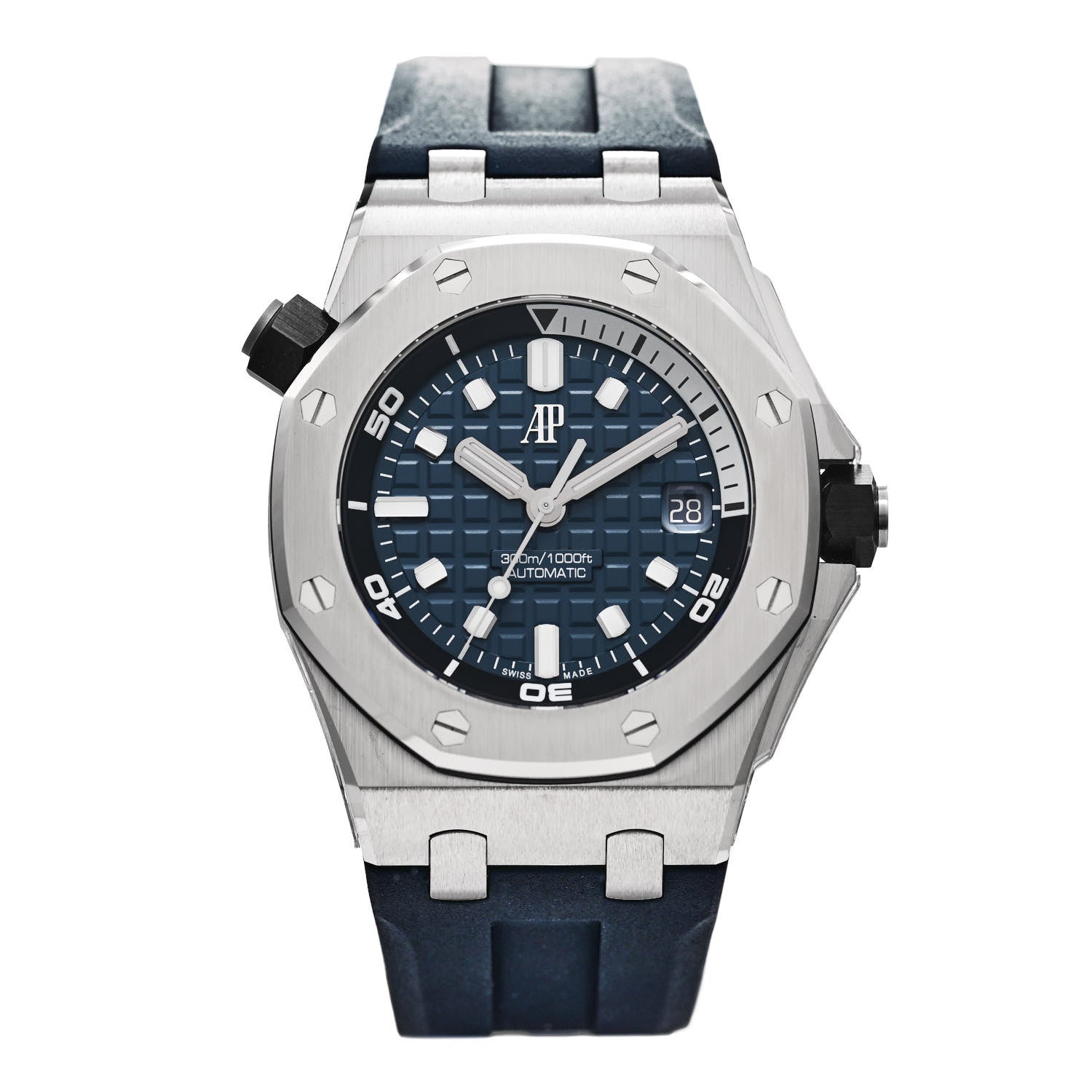 Audemars Piguet Stainless Steel Rubber 42mm Royal Oak Offshore Diver Automatic Watch Blue 15720ST.OO.A027CA.01 1 of 5
